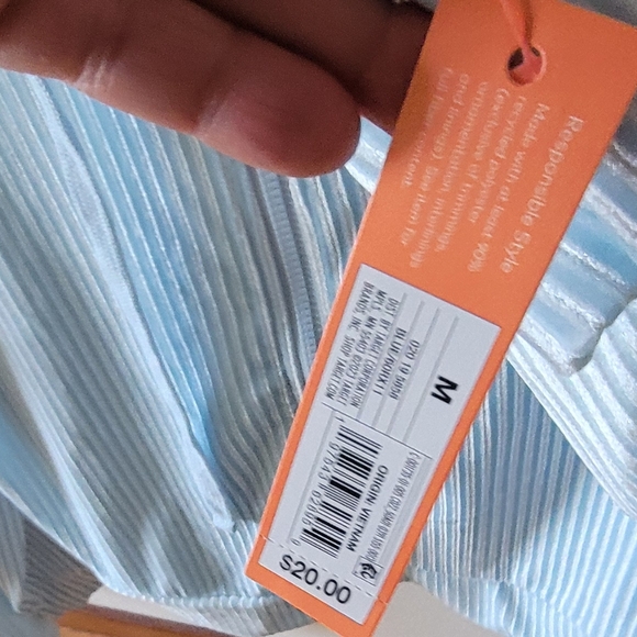 COLSIE from Target..2 piece set Pajama Top with Jacket. Size M. Lt. Blue. NWT* - Picture 6 of 7